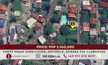 Prime Lot Across the Clubhouse | Scenic View in Ponte Verde, Antipolo