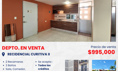 Se vende amplio departamento en segundo nivel Curitiva II Residencial, Cuautlancingo Puebla.