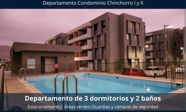 Arriendo departamento en Condominio Chinchorro Norte I y II