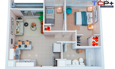 Departamento sin pagar pie  al 90% al 85%y al 80% en Oferta  UNICA 1850 uf. Subsidio Tasa Rebajada