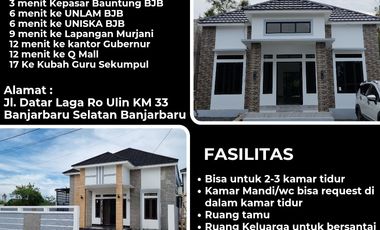 Rumah siap bangun di jalan ro ulin km 33