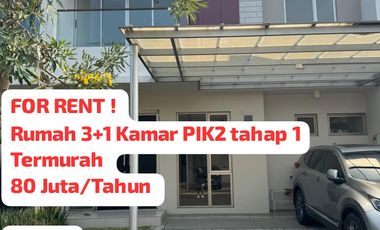 TERMURAH RUMAH 4 KAMAR PIK2. HANYA 80 JUTA PERTAHUN