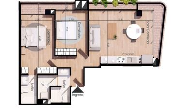 Departamento en construcción con vista al río Yanuncay, Cuenca