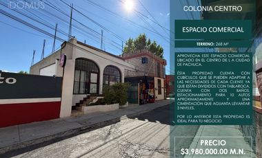 ESPACIO COMERCIAL EN VENTA EN EL CENTRO DE PACHUCA