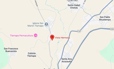 SE VENDE TERRENO EN SAN MARTÍN TLAMAPA, SANTA ISABEL CHOLULA PUEBLA