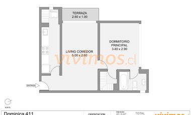 Patronato - 1 Dormitorio - 1 Baño. Amplio. Cocina cerrada