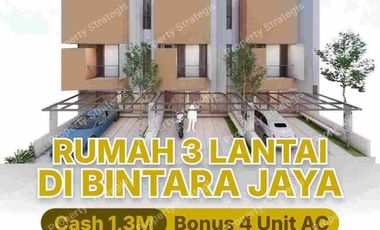 rumah townhouse shm bintarajaya bekasi strategis dekat jakarta timur tol stasiun
