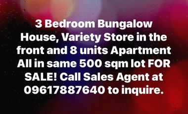 8 Units Apartment, 3 Bedroom Bungalow house, Commercial Store