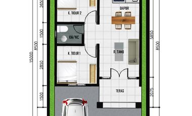 Rumah Murah Tempel Sleman Dekat Pasar Tempel Bali Style Type 50