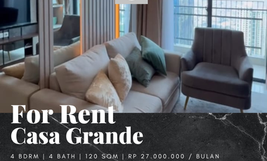 Disewakan Apartement Casa Grande 3BR+1 Full Furnished Tower Angelo