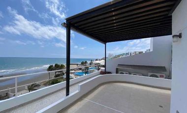 Alquiler de departamento en Manta frente al mar en urbanización privada zona sur