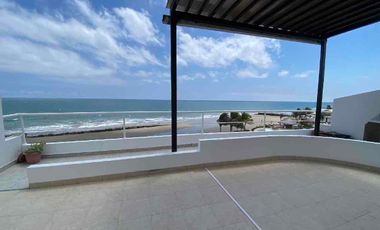 Alquiler de departamento en Manta frente al mar en urbanización privada zona sur