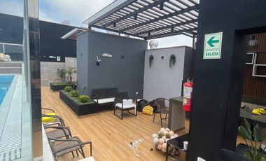 DPTO FLAT BONITO DE ESTRENO EN VENTA EN SAN BORJA CON BALCON EXTERIOR VISTA CON FRENTE A PARQUE