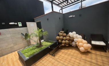 DPTO FLAT BONITO DE ESTRENO EN VENTA EN SAN BORJA CON BALCON EXTERIOR VISTA CON FRENTE A PARQUE