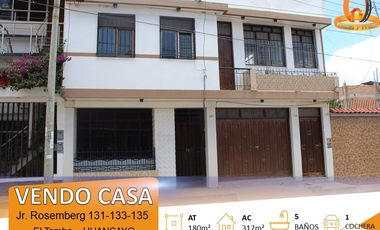 OPORTUNIDAD ÚNICA: SE VENDE AMPLIA CASA EN EL TAMBO, HUANCAYO