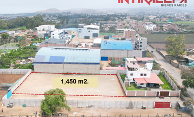 VENTA DE TERRENO DE 1,450 M2. EN LURIN