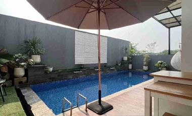 Rumah sejuk 3 Lantai Full Furnish Cluster Ekslusif dengan Kolam Renang dan View Spektakuler Pegunungan BNR