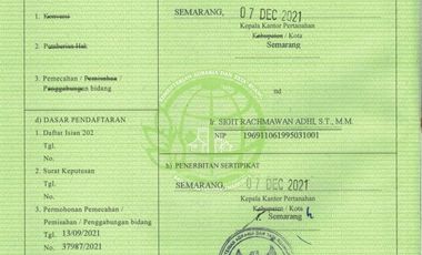 Tanah murah SHM Raedy sadeng gunungpati