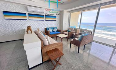 Depa de playa con 3 recámaras, terraza y vista al mar