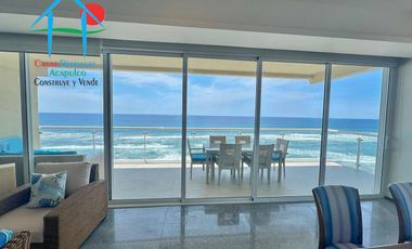 Depa de playa con 3 recámaras, terraza y vista al mar