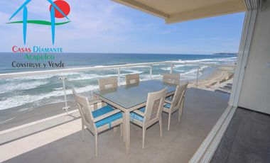 Depa de playa con 3 recámaras, terraza y vista al mar