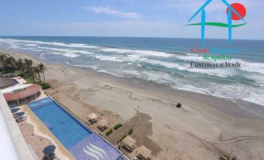 Depa de playa con 3 recámaras, terraza y vista al mar