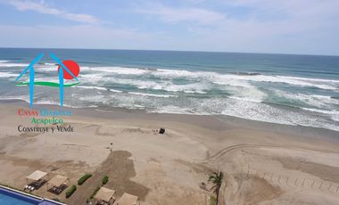 Depa de playa con 3 recámaras, terraza y vista al mar