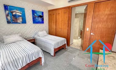 Depa de playa con 3 recámaras, terraza y vista al mar