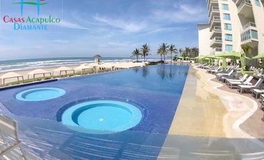 Depa de playa con 3 recámaras, terraza y vista al mar