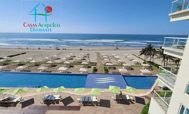 Depa de playa con 3 recámaras, terraza y vista al mar