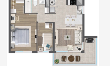 SE ARRIENDA DEPARTAMENTO AMOBLADO NUEVO A ESTRENAR