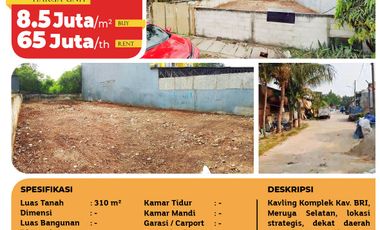 Kavling di Meruya Selatan Jakarta Barat, SHM Strategis Dekat Tol & Kampus UMB, 310 m²