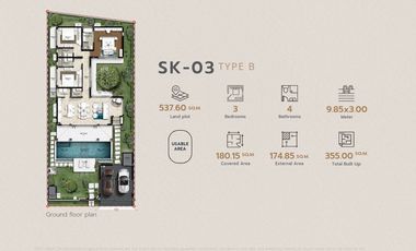 Luxury Balinese-Inspired Pool Villas for Sale | Botanica Skyport Phuket near Maikhao Beach & Phuket Airport | From 19.9 MB | Starting 506.3 sq.m.