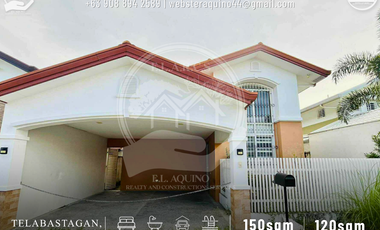 4 Bedroom House FOR RENT Fully furnished in a secured subdivision  at Telabastan City of San fernado