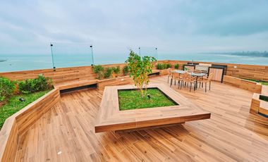 Se Vende Moderno Flat de Estreno, Amoblado, de 3 Dormitorios y Vista Externa en Chorrillos, Limite con Barranco