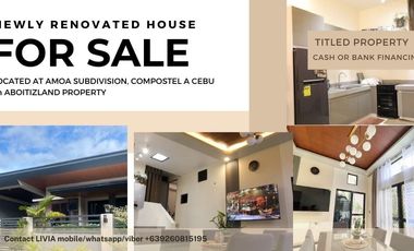 🏡 FOR SALE: Beautifully Renovated House & Lot in Amoa Subdivision by Aboitizland