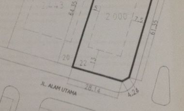 Disewakan Kavling Komersil Hook Alam Sutera