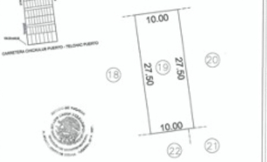 Terreno en venta, 3era. Fila, vista al norte en San Benito, Yucatan