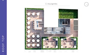 Departamento en renta en Tabacalera loft con balcon a estrenar en el edificio via insurgentes