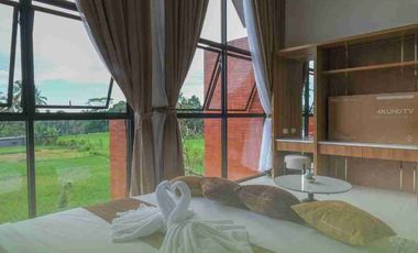 Villa Ubud dengan view sawah cantik