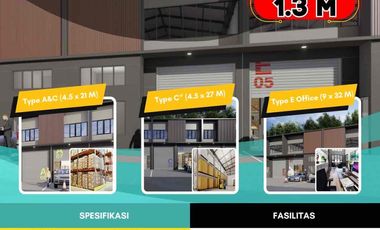 DiJual Ruko multiguna, gudang, showroom, kantor, dll. BiZHuB Riverdale Booking now Harga promo