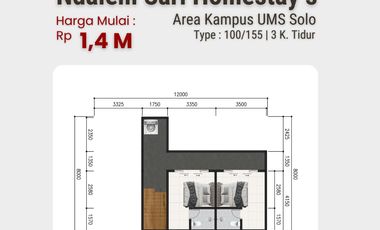 Beli Homestay Kartasura Solo, Type 100/155, Legalitas SHM/PBG: Pesan Bangun