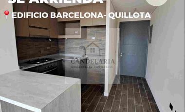 SE ARRIENDA DEPARTAMENTO AMOBLADO EN EDIFICIO BARCELONA- QUILLOTA