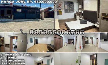 jual 2 unit rumah dekat jalan jendral, arengka 1, dekat durian, dekat kampus, mall dan pasar