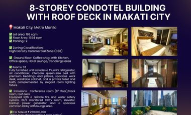 8-STOREY CONDOTEL BUILDING  WITH ROOF DECK IN MAKATI CITY