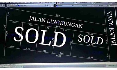 Dekat Mercubuana, Tanah Dijual, Tepi Aspal Lebar, Cocok U/ Usaha, Nyaman U/ Hunian