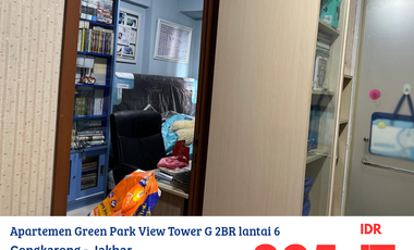 HFN0339 apartemen Green Park View tower G 2BR lantai 6 furnish, Cengkareng, Jakarta Barat