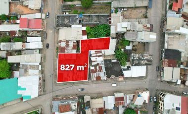 TERRENO ESQUINERO EN VENTA 827 M², PASAJE Z.CENTRO