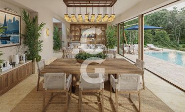 Casa en Preventa en Cancún en Kiva en Cancun Country Club con 4 Recámaras, alberca y Jardín