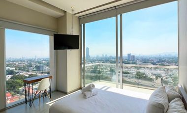 Departamento amueblado 1 recámara TipoE – Servicios incluidos y amenidades